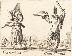 Fracischina y Gian Farina de Jacques Callot