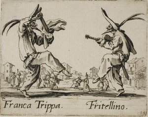 Franca Trippa - Fritellino, plato 23 de Balli di Sfessania de Jacques Callot