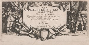 Frontispicio de Las grandes miserias de la guerra de Jacques Callot