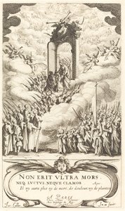 Frontispicio para "El calendario de los santos" de Jacques Callot