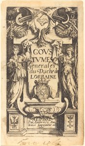 Frontispicio para "Las Costumbres de Lorena" de Jacques Callot