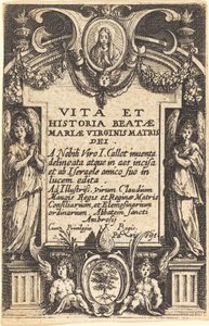 Frontispicio para "La Vida de la Virgen" de Jacques Callot