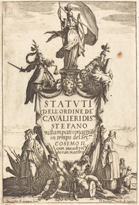 Frontispicio para los Estatutos de la Orden de los Caballeros de San Esteban de Jacques Callot