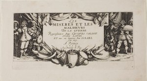 Frontispicio, de Las miserias de la guerra de Jacques Callot