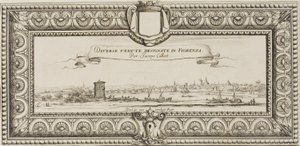 Frontispicio, de varias escenas diseñadas en Florencia