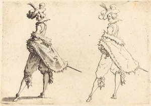 Caballero visto de lado de Jacques Callot