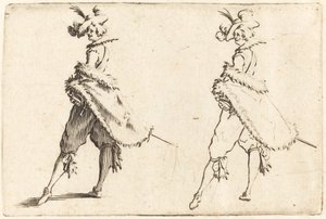 Caballero visto de lado de Jacques Callot
