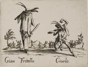 Gian Fritello - Ciurlo, plato 7 de Balli di Sfessania de Jacques Callot