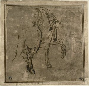 Caballo, visto tres cuartos desde atrás de Jacques Callot