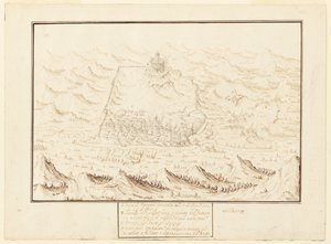 Vista isométrica de Torra de Ottaggio de Jacques Callot