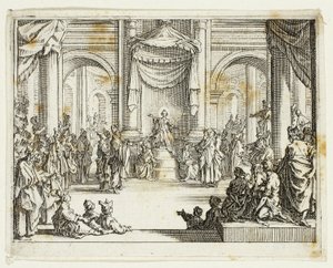 Jesús entre los doctores, del Nuevo Testamento de Jacques Callot