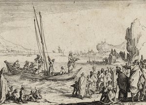 Jesús predicando junto al mar, 1635 de Jacques Callot