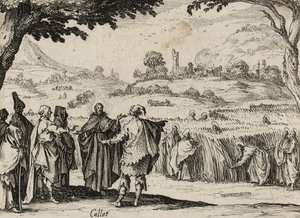 Jesús y los fariseos de Jacques Callot