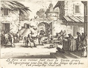 Matar al becerro gordo de Jacques Callot