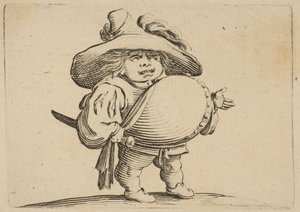 Hombre con gran barriga decorada, 1616-22