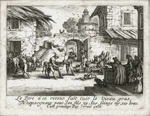 La vida del hijo pródigo ... (grabado) de Jacques Callot