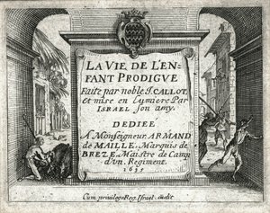 La vida del hijo pródigo ... (grabado) de Jacques Callot