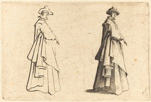 Dama con un Abrigo Grande de Jacques Callot