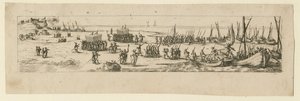 Desembarco de tropas en el sitio de La Rochelle, 1630