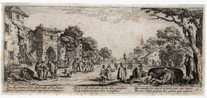 Las miserias y desgracias de la guerra ... (grabado) de Jacques Callot
