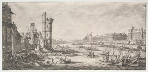 Las dos grandes vistas de París: Vista del Louvre de Jacques Callot