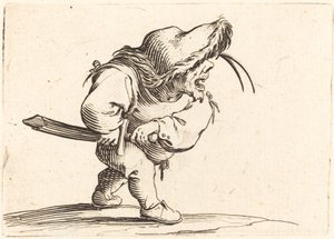 Hombre preparándose para desenfundar su espada de Jacques Callot