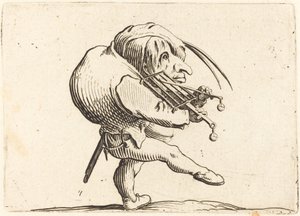 Hombre Raspando una Parrilla de Jacques Callot