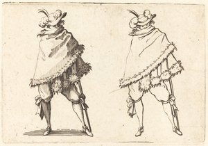 Hombre Envuelto en su Manto de Jacques Callot