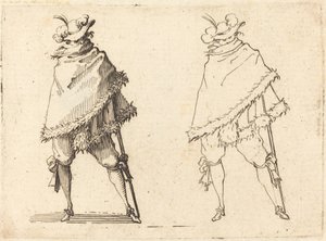 Hombre Envuelto en su Manto de Jacques Callot