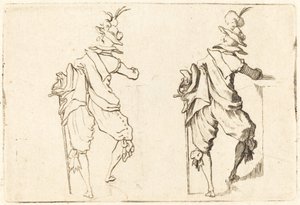 Hombre con espada, c. 1622 de Jacques Callot