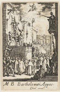 Martirio de San Bartolomé, lámina nueve de Los martirios de los Apóstoles de Jacques Callot