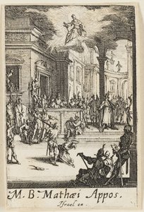 Martirio de San Mateo, lámina trece de Los martirios de los Apóstoles