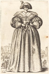 Mujer noble enmascarada de Jacques Callot