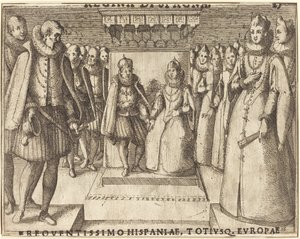 Encuentro de Margarita de Austria y Felipe III [recto] de Jacques Callot