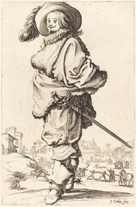 Hombre noble con plastrón de piel de Jacques Callot