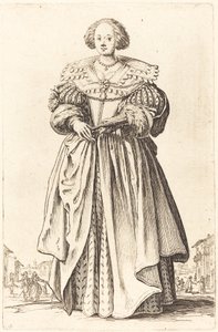 Mujer noble con abanico de Jacques Callot