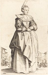 Mujer Noble con un Pequeño Sombrero, c. 1620-1623 de Jacques Callot