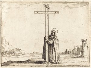 Monja abrazando la Santa Cruz, 1628