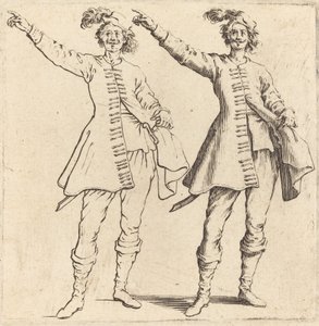 Oficial, con Brazo Extendido, Vista Frontal de Jacques Callot