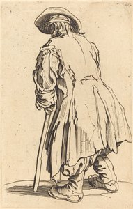 Viejo mendigo con una muleta, c.1622 de Jacques Callot