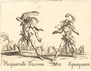 Pasquariello Truonno y Meo Squaquara de Jacques Callot