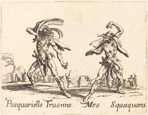 Pasquariello Truonno y Meo Squaquara, c. 1622 de Jacques Callot