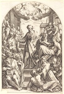 Pedro resucitando a Tabita de Jacques Callot