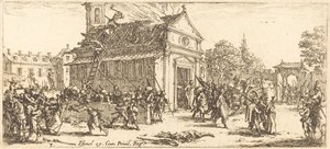 Saqueo de un monasterio de Jacques Callot