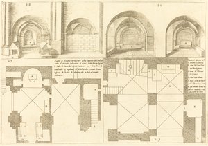 Plano y elevación de la capilla de Godefroy de Bouillon de Jacques Callot