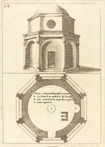 Plano y elevación de la Iglesia de la Ascensión