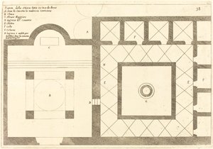 Plano de la iglesia cerca de la casa de Anás
