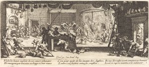 Saqueo de una gran granja de Jacques Callot