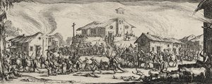 Saqueo e incendio de una aldea de Jacques Callot