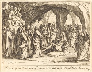 La resurrección de Lázaro de Jacques Callot